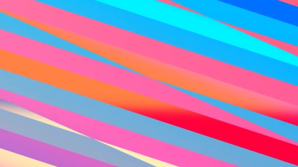 ピンクとブルーの線の融合と前後への移動 — ストック動画