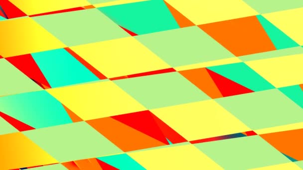 Grille de carrés abstraits de style des années 80 se déplaçant à travers Eachother 