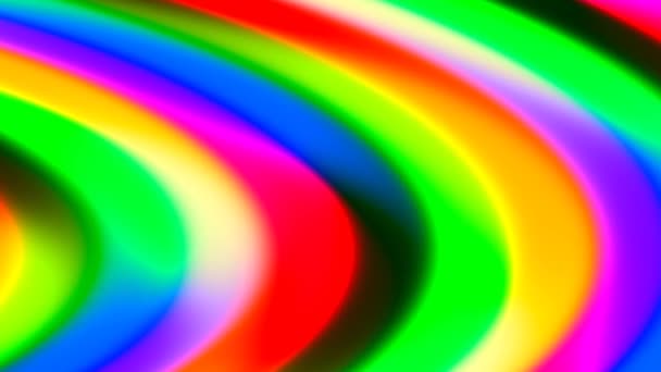 Arcobaleno Colori Primari Luminosi Morphing Anello Cerchi — Video Stock