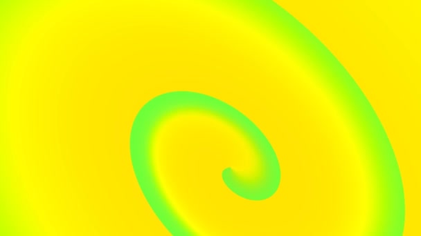 Spirale Verde Che Appare Sfondo Giallo Sole — Video Stock