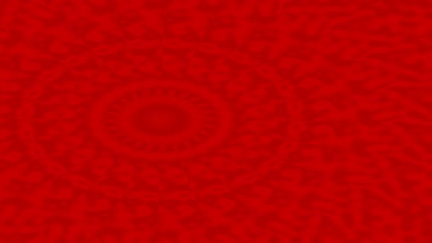 Espiral Mandala Efecto Antecedentes Lazo Oscilante Rojo — Vídeos de Stock