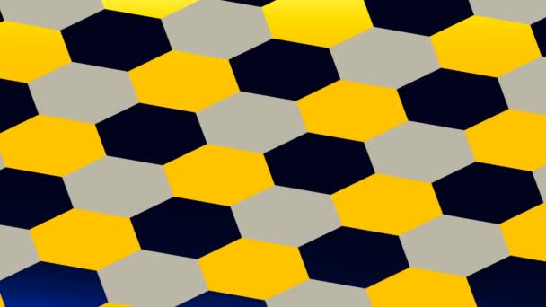 Array Black Orange Hexagons Bee Themed Background — Stock Video