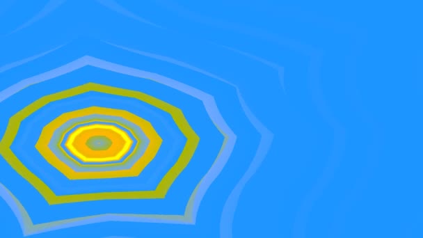 Синяя Волна Абстрактный Цветок Эффект Звезды Бесконечный Цикл Фон — стоковое видео
