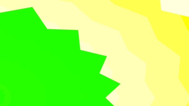 Green Yellow Shrinking Growing Star Animation Energy Concept — Stock Video