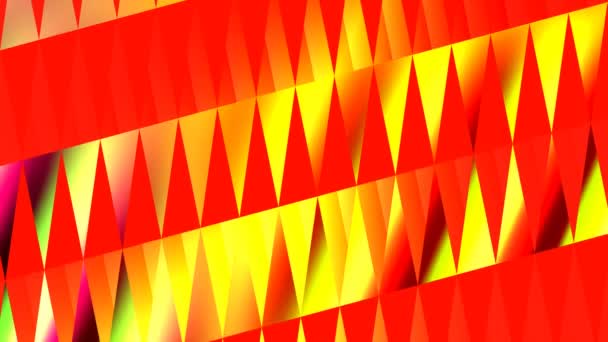 Hot Sharp Red High Tech Triangle Background Oscillating Back Forth — Stock Video