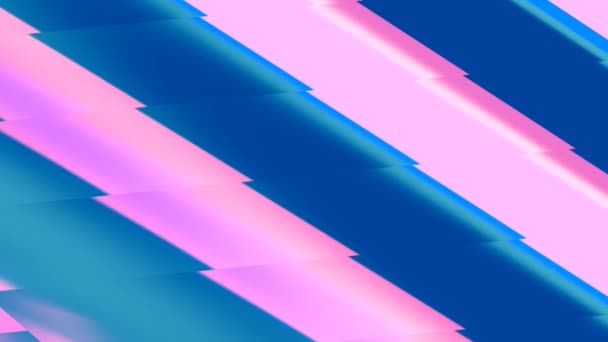 Cool Disrupted Pink Blue Lines Nomi Bambini Temi Espressione Genere — Video Stock