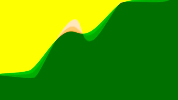 Paneles Copyspace Deformados Abstractos Amarillos Verdes Que Mueven Cambian — Vídeos de Stock