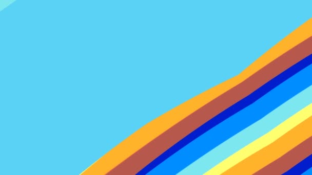 Blue Yellow Abstract Aerial Beach Seshore Concept Loop — Stock video