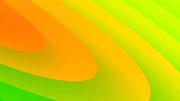 Oranje Groene Spiralen Pulserend California Summer Juice Concept — Stockvideo