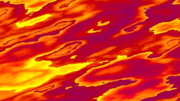 Abstracte Brandende Lava Brandzwelling Wassen Heen Weer Eindeloze Lus — Stockvideo