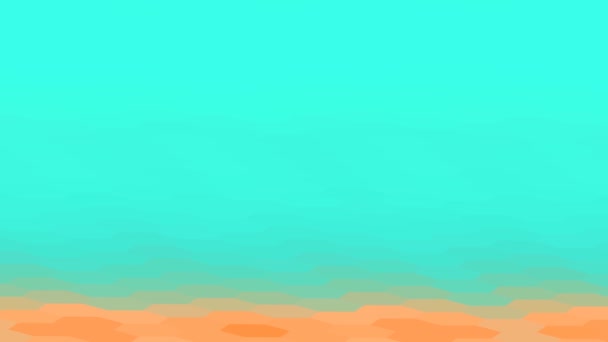 Концепція Пляжу Або Пустелі Шестикутна Абстрактна Віддалена Горизонтальна Нескінченна Петля — стокове відео
