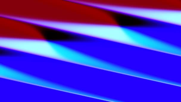 Abstract Blue Red Shining Fins Layered Shadows — Stock Video