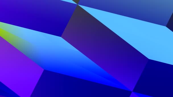 Cubes Bleus Dans Espace Abstrait Monter Descendre Lentement — Video