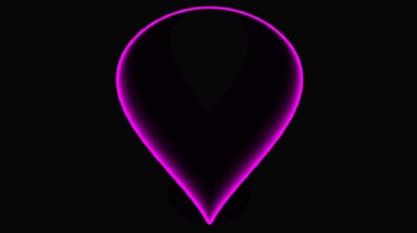 Sanal Küre Çevresinde Elektrik Pembe Neon Sonsuzluk Döngüsü Dönüşümü