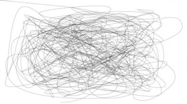 Rastgele Karalanmış Satırlar Hızlı Maske Çizildi