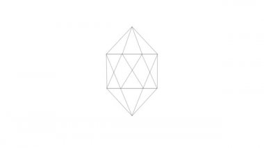 Yüzen Ödüllü Elmas Yakut Mücevherinin Dönen Tasviri