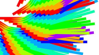 Dalgalı Renkli Parlak Spektrum Çubukları Dalgalanan Kanatlar