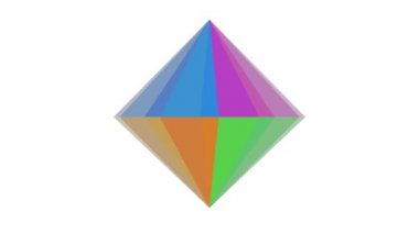 Dönen Mücevher spektrumu Rhombus Gemstone Yüzen Dönen Renkler