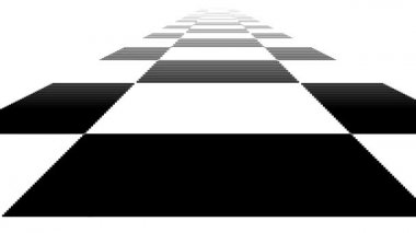 80 'lerin Soyut Retro Katmanlı Dama Izgara Katmanının Üzerinde İlerleme