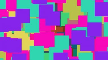 Çeşitli Renklerin Rastgele Rgb Kareleri Sürekli Çerçeveyi Dolduruyor