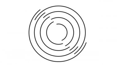 Yarı çember Demi Dönen Halkalar Sonsuz Döngü