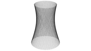 Dönen Nükleer Kule Konik Silindir Soğutma Kulesi Ağı