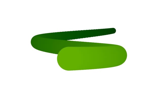 Green Abstract Eco Snake Kręci Się Tył Przód Przez Kadr — Wideo stockowe