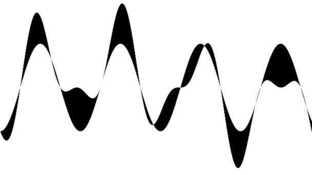 Wobbly Multiple Overlaid Combinatorial Frequencies Sine Waves — Stock Video