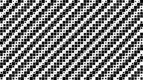 Griglia Diagonale Dimensioni Cambiando Quadrati Pulsando Loop Infinito — Video Stock