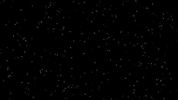 Медленно Течет Мимо Горизонтального Перемещения Параллакса Звездного Поля Маски Звезд — стоковое видео