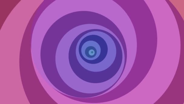 Sobreposição Psychedelic Muted Pastel Lilac Spirals Looping Infinitamente — Vídeo de Stock