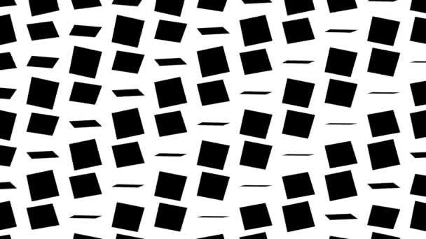 Cuadrados Giratorios Aleatorios Offset Spun Grid Pattern Looping Mask — Vídeo de stock