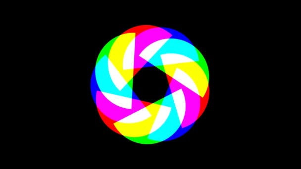 红绿蓝Rgb花环的色谱分析 — 图库视频影像