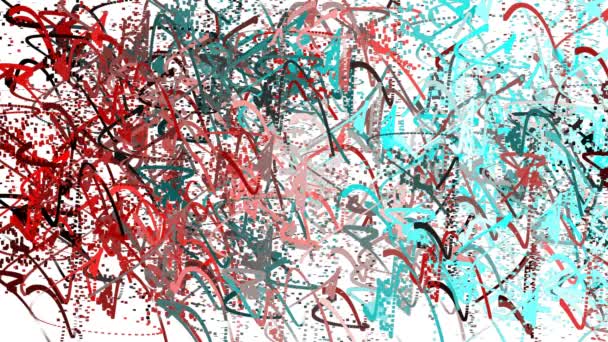 Αφηρημένη Θορυβώδης Jackson Pollock Εφέ Μπογιάς — Αρχείο Βίντεο