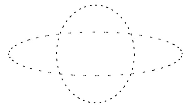Dwa Okrągłe Pierścienie Przechodzące Obok Siebie Tyłu Bez Końca — Wideo stockowe