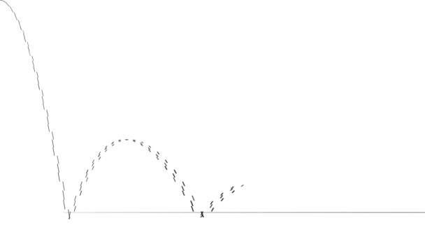 Bouncing Bolas Camino Trazado Patrón Líneas Animación — Vídeo de stock