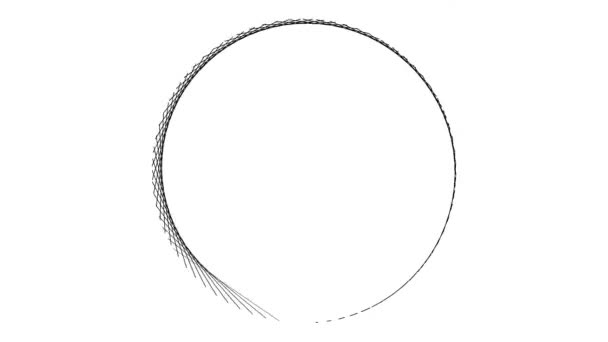 交差する糸の配列から面白い円を描く — ストック動画
