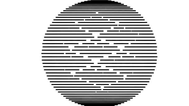 Abstrait Monochrome Mondial Masque Chargement Spinner — Video