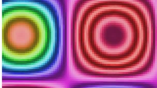 Kurs Bright Migające Disco Party Neon Lights Lens Wypaczone Jasne — Wideo stockowe