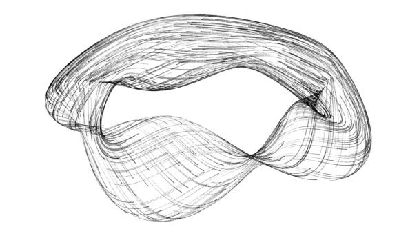 Dibujo Complejo Modelo Rosca Dimensiones Más Altas Morphed Shape — Vídeos de Stock