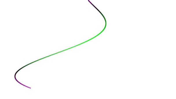 Изменение Линии Спираль Пикселей Линии — стоковое видео
