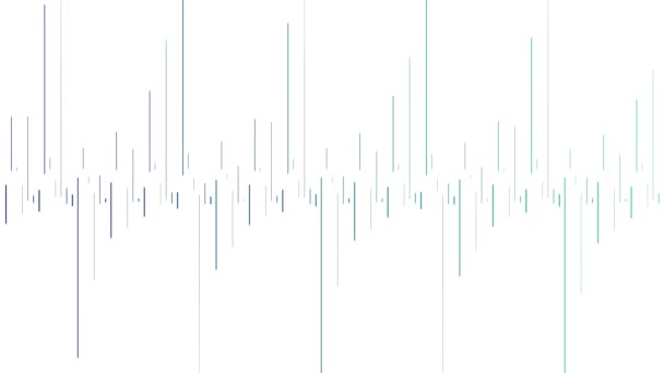 Störende Laute Corporate Green Bars Vor Reinem Weißen Hintergrund — Stockvideo