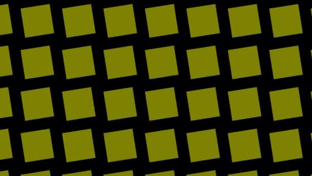 Squares Spinning Form Diagonal Spinning Chequered Grid Loop — Wideo stockowe