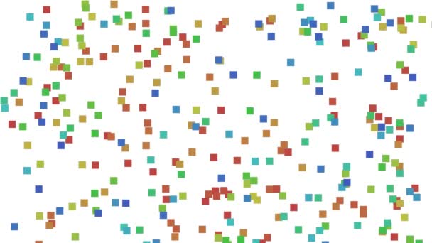 Quadrados Rgb Multicoloridos Preenchendo Aleatoriamente Tela — Vídeo de Stock