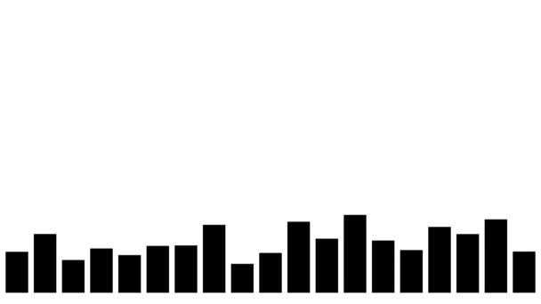 Noisy Random Noise Wave Pattern Des Änderns Von Audio Wellenleisten — Stockvideo