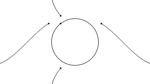 Diagrama Abstrato Formas Esperma Aproximando Para Injetar Anel Ovo Esférico — Vídeo de Stock