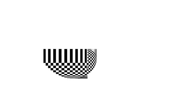 Abstract Spiraal Van Chequerboard Opkomend Magic Ratio Shape — Stockvideo