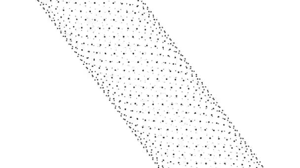 Циклічна Анімація Трубчастого Циліндра Абстрактна Карбонова Нанотрубка Маска Петлі — стокове відео