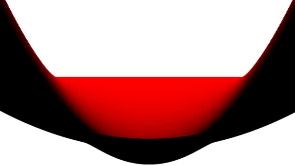 Alternando Negro Rojo Inflado Rebote Espejo Burbuja Efecto Lazo — Vídeo de stock