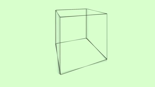 Perspectiva Cubo Girador Interminável Fiação Loop — Vídeo de Stock